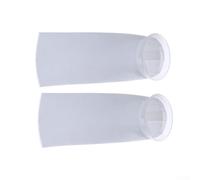 Sacchetto filtro non tessuto in PP per il trattamento delle acque, valutazione micron 200μm e 100μm, tessuto monofilamento di lana termofissato, dimensioni 105 mm x 380 mm, confezione da 2 (200µM+