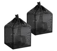 Sacchetto filtro per laghetto a tripla cucitura con maglia da 1 7 mm per una maggiore ritenzione dei detriti e pompa per protezione in acque esterne (2 pezzi)