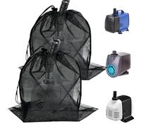 Sacchetto filtro per pompa per laghetto, 30 x 40 cm, 2 pezzi, resistente alle intemperie, facile manutenzione, accessori di filtraggio per giardino, cortile, parchi all'aperto,