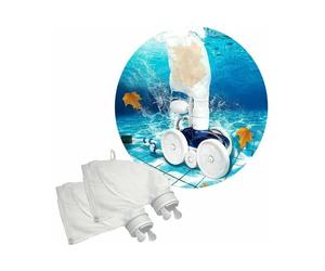 Sacchetto filtro per pulitore per piscine Polaris 480, ricambio universale con cuciture rinforzate, chiusura a cerniera, cuciture resistenti