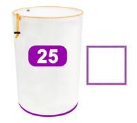 Sacchetto filtro riutilizzabile da 5 galloni con schermo a rete, sacchetti in nylon a maglia fine di grado professionale per coltura idroponica, giardinaggio e birra, multicolore, 25 Micron, Classico