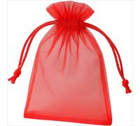 Sacchetto in organza regalo - Rosso / 10x12cm / 10pz