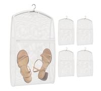 Sacchetto Lavascarpe - Set Di 5 Sacchetti Asciugascarpe,Busta Da Appendere Portatile Per Lavaggio E Asciugatura Riutilizzabile Per Sneakers E Calzature Sportive E Ciabatte