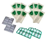 Sacchetto Microfibra Made in Italy + Filtro Griglia Motore per Aspirapolvere Folletto Vorwerk vk 200 - vk 201 garantito S&G group (12 Sacchetti + 2 Filtro)