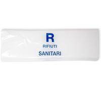 Sacchetto Monouso per rifiuti sanitari bianco,chiusura minigrip Conf. 100pz - (25x35 cm)