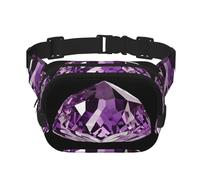 Sacchetto multifunzionale della vita stampato di cristallo viola, borsa messenger unisex alla moda, borsa di immagazzinaggio di sport di viaggio