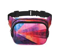 Sacchetto multifunzionale stampato a impulsi lineari, borsa messenger unisex alla moda, borsa da viaggio per sport