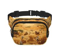 Sacchetto multifunzionale stampato del raccolto del grano, borsa messenger unisex alla moda, borsa da viaggio sportiva