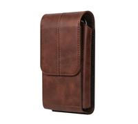 Sacchetto Pelle da Cintura per Cellulare, Borsa da Cintura Cellulare Uomo, 7.2" Impermeabile Pelle Custodia Clip da Cintura Fondina Porta Cellulare Portamonete da Cintura Pochette con Moschettone