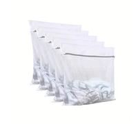 Sacchetto per bucato in rete riutilizzabile, Sacchetti for bucato in rete 5/10 pezzi for reggiseni, calzini, lingerie, scarpe da ginnastica, poliestere(5 PCS white)