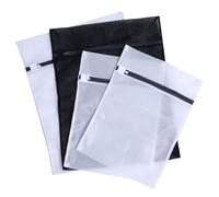 Sacchetto per bucato in rete riutilizzabile, Sacchetti for bucato in rete di poliestere for lavatrice, confezione da 4, neri e bianchi, diverse misure