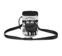 Sacchetto per cani con motivo cartone animato nero e bianco con pecora, sacchetto da addestramento per cani da compagnia, borsa da addestramento per cani, Cartoon Nero Bianco Pecore, Taglia unica,
