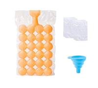 Sacchetto per cubetti di ghiaccio, 100 stampi per cubetti di ghiaccio, autosigillante, per whisky, cocktail, bevande, barbecue, feste e viaggi (trasparente con 1 imbuto)