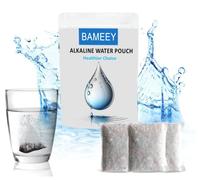 Sacchetto per filtro dell'acqua alcalina, pH bilanciato e ionizzato in movimento, portatile, ideale per escursioni, campeggio e viaggi, sistema di filtraggio dell'acqua per bottiglie, brocche e