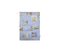 SACCHETTO per il CAMBIO asilo nido 100% Cotone 34x48 ricamo porta corredo bimbo