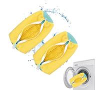 Sacchetto per il lavaggio delle scarpe, lavatrice, pulizia a 360°, ammortizzante e antirumore, multi protezione, per scarpe da ginnastica riutilizzabile (Grigio - 2 Pezzi)