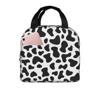Sacchetto per il pranzo isolante con stampa di mucca Vinta ge La borsa portatile portatile per il frigorifero termico Incubo Prima di Natale