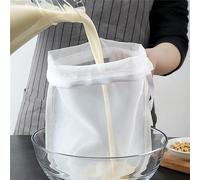 Sacchetto per latte di noci da 200 micron, sacchetti filtro in nylon riutilizzabili per succhi di vino, mandorle, latte di avena di soia, con coulisse, per uso alimentare, per residui di polpa di