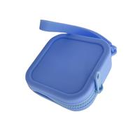 Sacchetto per monete in silicone - Mini Change Holder, chiusura lampo | Organizzatore in silicone per il viaggio, inserto in portafoglio per donne, borsa per il trucco compatta, blu, descrizione