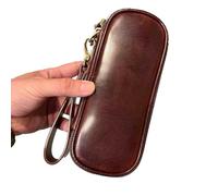 sacchetto per pipe, Borsa for pipa in pelle bovina Head Layer - for tabacco in for 2 pipe Custodia da viaggio for, borsa for in(Grey)
