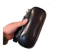 sacchetto per pipe, Borsa for pipa in pelle bovina Head Layer - for tabacco in for 2 pipe Custodia da viaggio for, borsa for in(Black)