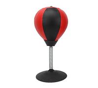 Sacchetto Punzonatura Desktop, Stress Buster Buster Attrezzatura Boxe Interno Tavolo Punzonatura Sacchetto di Boxe di Stress con Tazza di Aspirazione Rossastra Nera