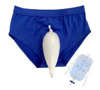 Sacchetto raccogli urina in silicone per incontinenza, mutande, catetere esterno confortevole per uomo con coppa e fori traspiranti, sacchetti riutilizzabili per pipì indossabili da 500 ml(1pc,M)