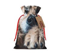 Sacchetto regalo con coulisse con stampa di cane per festa di matrimonio compleanno borsa regalo unica borsa riutilizzabile in tela, 1 pezzo medio