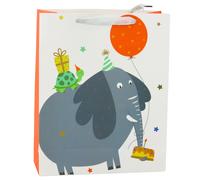 Sacchetto regalo in carta per bambini con elefante 32 × 26 × 12 cm
