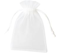 Sacchetto regalo in organza - Bianco / 10x12cm / 10pz KP38484