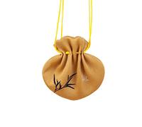 Sacchetto regalo in seta cinese per gioielli, Borsa a bustina for gioielli in broccato di seta con coulisse a forma cuore, confezione da 2, multicolore(Unique Colour)