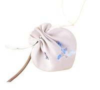 Sacchetto regalo in seta cinese per gioielli, Borsa a bustina for gioielli in broccato di seta con coulisse a forma cuore, confezione da 2, multicolore(H2)