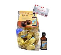 Sacchetto Regalo natale 200g di Cioccolatini Amaro del Capo con Mini Bottiglia 20ml