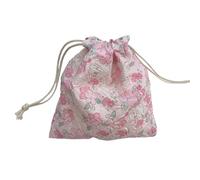 Sacchetto riutilizzabile in poliestere con cordoncino, per strumenti di bellezza, gioielli, pratica borsa da viaggio, borsa da viaggio, Flowers Of White Rab, Bellezza di massa