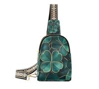 Sacchetto robusto del corpo del pacchetto del fanny di viaggio della St Leaf del trifoglio dell'oro verde alla moda per gli uomini per il, Foglia di st trifoglio oro verde, 1 size