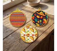 Sacchetto scalda tortilla microonde tessuto isolato 30 cm mantiene calde le tort