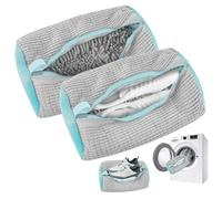 Sacchetto Scarpe Lavatrice, Sacchetti per Scarpe Lavanderia con Cerniera Sacchetto per Lavaggio Scarpe Lavatrice in Rete Proteggi Reggiseno Copertura Protettiva con Cerniera per Scarpe e Calze Borsa