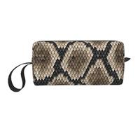Sacchetto semplice classico dell'organizzatore della stampa della pelle del serpente, borsa di viaggio leggera, cassa cosmetica imbottita schiuma