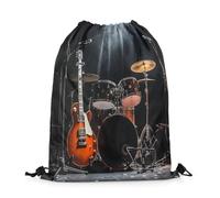 Sacchetto Sportivo Guitar Kit Musical Instrument Foldable Music Stage Modern, Borsa Zainetto 36X43Cm Fashion Sacco Sportive Unisex Borsa per Viaggi Yoga Scuola