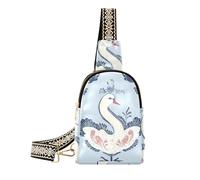 Sacchetto sveglio blu sveglio del fumetto della corona del cigno alla moda per le donne borsa a tracolla impermeabile per le donne per il