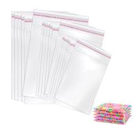 Sacchetto Trasparente, 300 Pezzi Buste Alimentari Trasparenti, Chiusura Adesiva, 10x12cm 11x21cm 15x22cm, Bustine per Caramelle, Ziplock Bags, Per Alimenti, Caramelle, Biscotti, T-Shirt Pantaloni