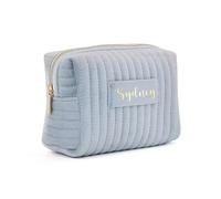 Sacchetto Trucco Personalizzato Con Nome, Sacchetto Trucco Velluto Delle Donne, Sacchetto Stoccaggio Trapuntato Di Viaggio Portatile, Damigelle D'onore, Ragazze, Regali Per Le Amiche Femminili