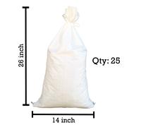 Sacchi - 25 Bianco 35.6cm x 66cm -sandbag Sabbia Borse Borsa Poly Da Sandbaggy