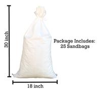 Sacchi - 25 Bianco 45.7cm x 76.2cm - Sabbia Borse Borsa Poly Da Sandbaggy