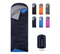 Sacchi a pelo per adulti zaino in spalla leggero, impermeabile, 3 stagioni, sacco a pelo freddo per ragazze, ragazzi, uomini, per campeggio, escursioni, viaggi, con sacchetti a compressione, blu navy
