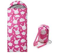 Sacchi a pelo per bambini, sacco a pelo da campeggio con borsa per il trasporto, sacco a pelo compatto per escursionismo, zaino in spalla 3 stagioni, clima caldo e fresco, leggero, impermeabile, da