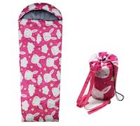 Sacchi a pelo per bambini, sacco a pelo da campeggio con borsa per il trasporto, sacco a pelo compatto per escursionismo, zaino in spalla 3 stagioni, clima caldo e fresco, leggero, impermeabile, da