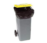 Sacchi della spazzatura, custodia contenitore, 240 litri, nero, spessore 30 µ, confezione da 100 sacchetti.