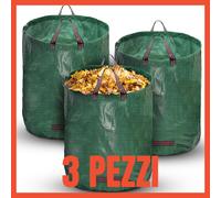Sacchi Giardinaggio Polipropilene Rifiuti da Giardino Raccolta Erba Sacco Verde