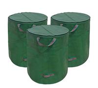 Sacchi Giardinaggio, Sacchi Giardinaggio 3x272L, Borse per Rifiuti da Giardino Pieghevoli con Coperchio, Borse da Giardino Robuste, Antistrappo, Impermeabili, Riutilizzabili